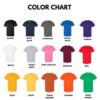 T-shirt Color Chart T-shirt Color Chart